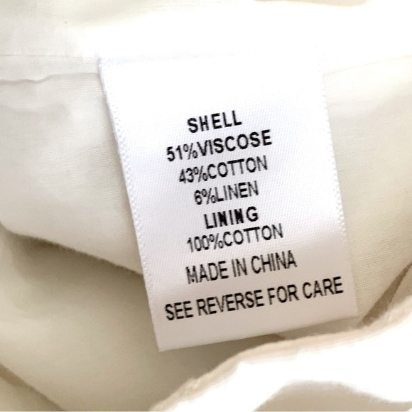 NEW LUCY PARIS Creamy White Wide Leg Textured Pants Size Large 12/14 - Picture 9 of 12